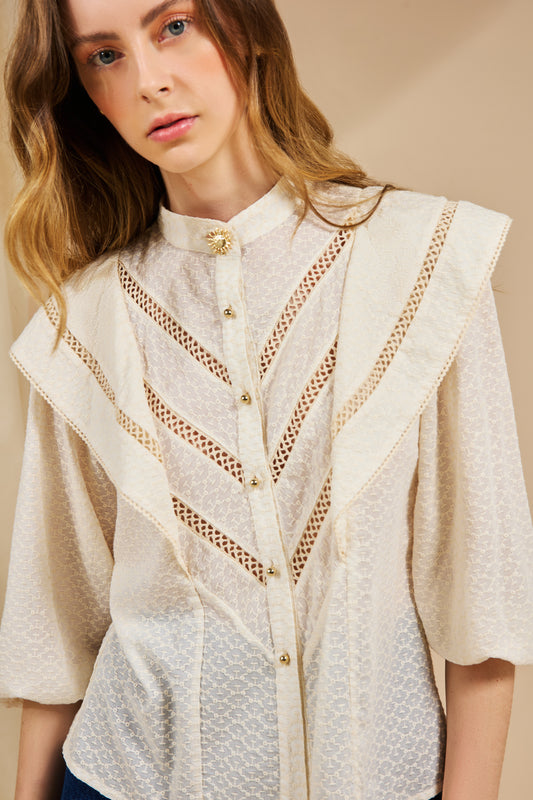 CAMISA ALBA BABADO OFF