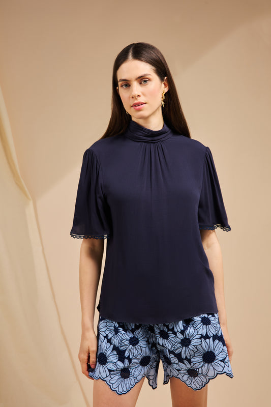 BLUSA DI MARE AZUL MARINHO