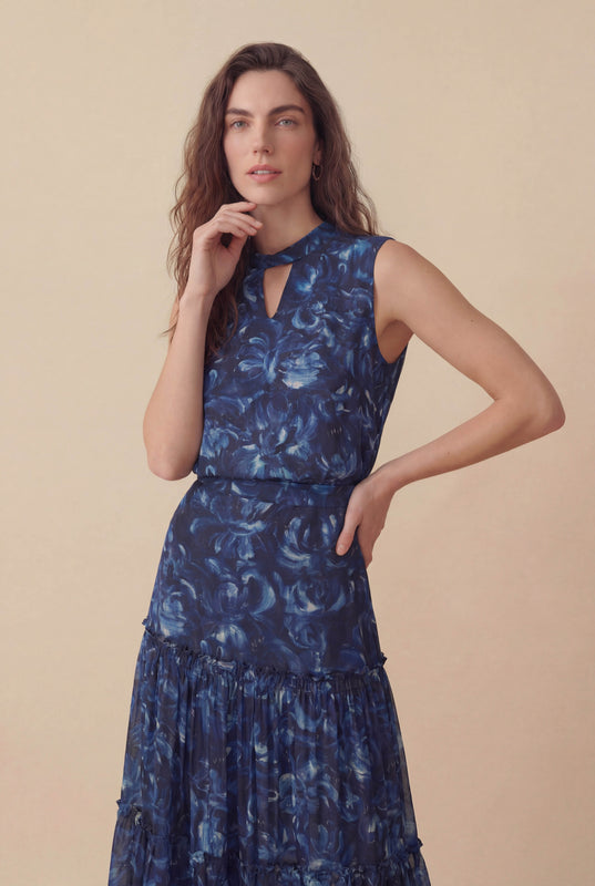 BLUSA PINCELADAS AZUL