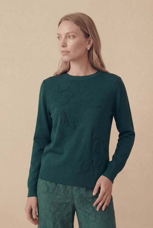BLUSA DE TRICOT HORTÊNCIA VERDE