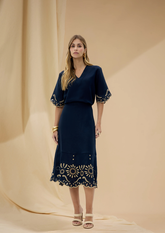 SAIA FIORE AZUL MARINHO