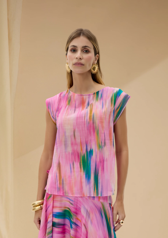 BLUSA AQUARELA ESTAMPADA