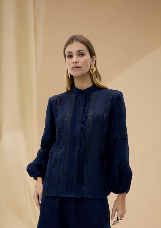 CAMISA SOLENNE AZUL MARINHO