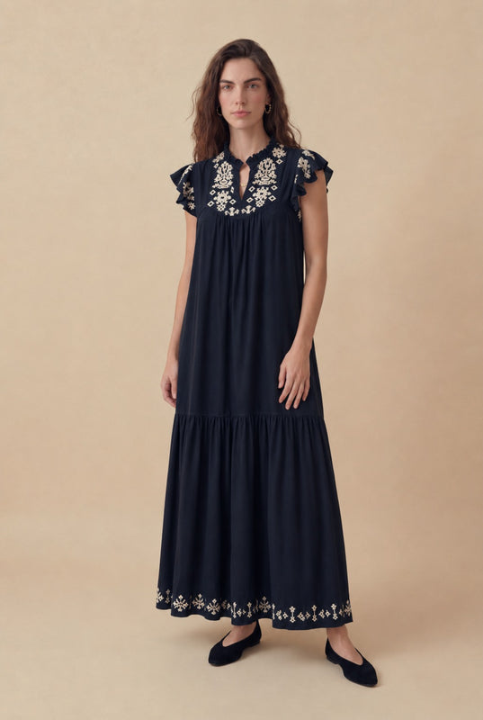 VESTIDO CIDA LONGO PRETO