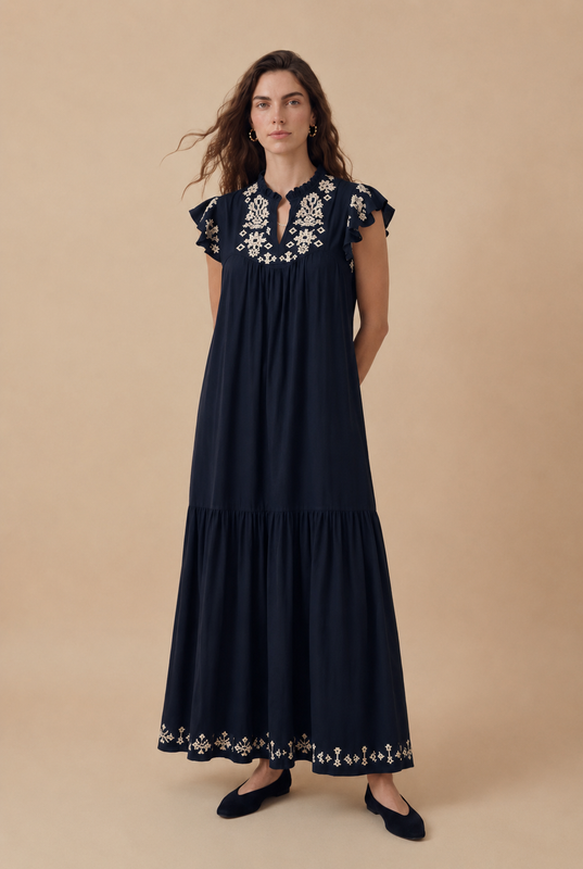 VESTIDO CIDA LONGO PRETO